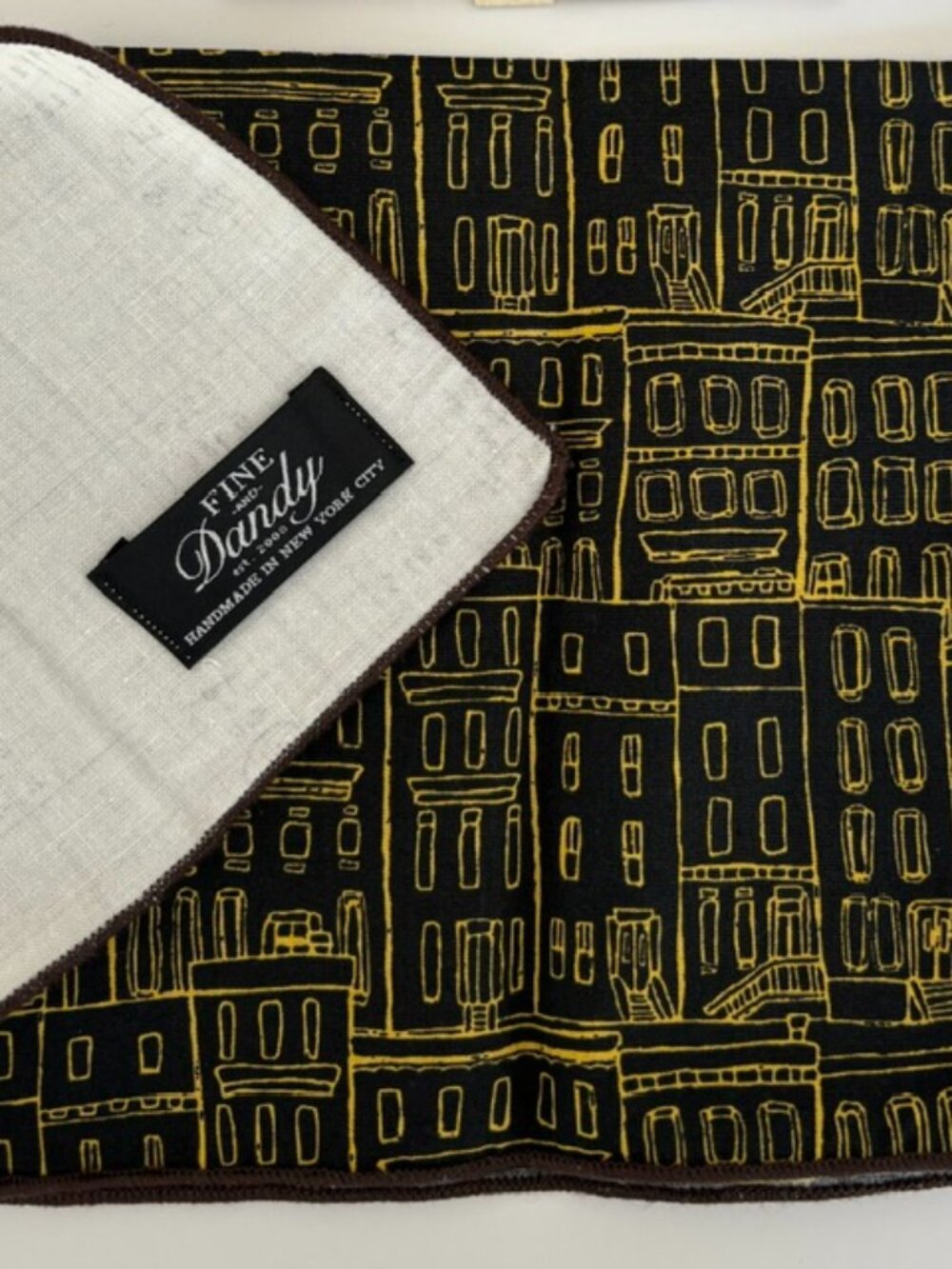 Fine & Dandy architecture themed pocket square